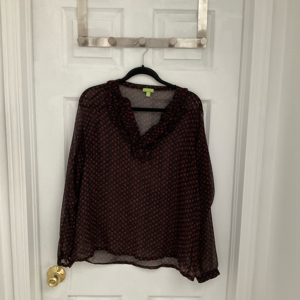 Tristan Black and Red Women's Top